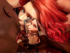 Redhead plays depraved games in motel.