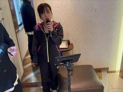 ASIAN AMATEUR HIGH SCHOOLERS EXPLORE AWKWARD BLOWJOB AND SEX IN KARAOKE ROOM SOLITUDE