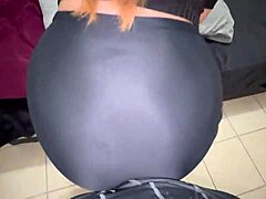 hairy pussy under skirt, close-up asmr with creampie
