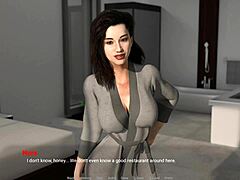 Step-aunt gives boobjob away from home.