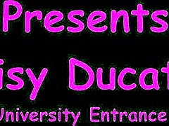 Daisy Ducati undergoes her university entrance physical exam.