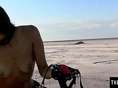 Desert Masturbation Orgasm: Perfect Hispanic Girl In Heels