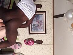 Granny takes young black dick deep in hardcore action.