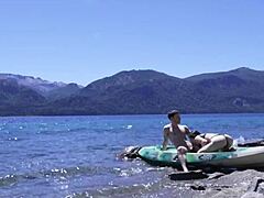 I caught my horny teen 18+ girlfriend screamin' on the public beach durin' huge cumshot