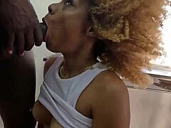 Big cock in Rebeca Villar's shaved asshole on New Year's