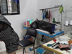 Beautiful Indian Seamstress Feels Pleasure Masturbating In Workshop