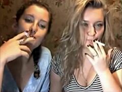 Girls Cam With Cigarette Smoke!