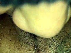 Watch the queen of squirt get her clit stimulated and squirt on monster cock.