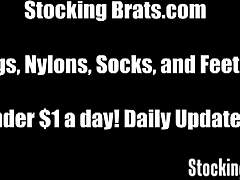 Toe sucking lesbians worship feet in silky stockings fetish 😍