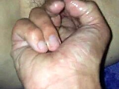 Teen blonde cucumber insertion