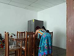 sinful maid spreads her pretty pussy open for you