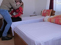 Behind the scenes amateur babe loves to be fucked