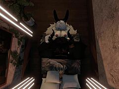 my bunny needed help? she wanted me to fuck her with my demon dick