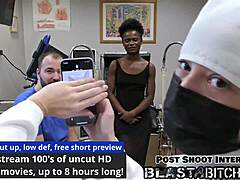 latex-clad patient rina arem got her hairless pussy licked and face-fucked close-up. then missionary fucked with jizz blast in behind-the-scenes action.