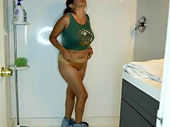 wanna see the latina wet her pants, rip panties, and strip in the shower?