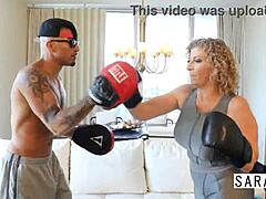 Watch Fit King Noire Pound Sara Jay's Mature Pussy!