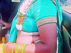 Desi housewife gets dirty in car sex with unknown guy and wild talks