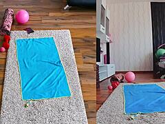 Watch Curvy Babe Spread Her Big Ass in Naked Yoga Workout!