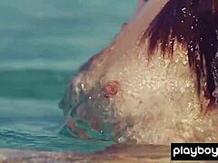 shy but yet totally free spirit teen 18+ katrine pirs slips out of her bikini