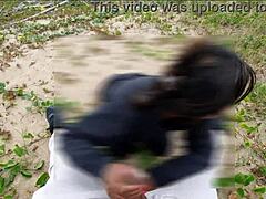 anal adventure on the beach with watching perverts