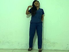 Hot nurse sucks and fucks cleaning staff at hospital