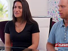 swinger boyfriend shares his girlfriend with friends.