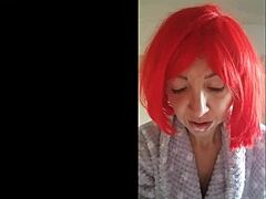 brushing your teeth is important, and chantal loves to fill her mouth with toothpaste?