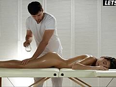Hey, erotic massage turns into anal for teen Liya Silver