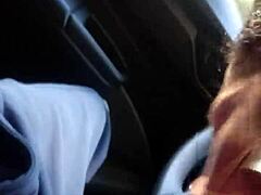 brazilian shemale gives oral in car