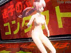 megurine luka in alien project diva nude mod with bunny costume.