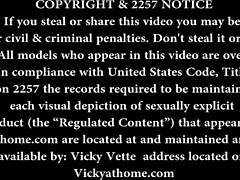 busty milf vicky vette blows hard cock with kate england