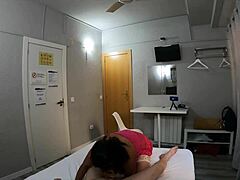 homemade pov sex with masked milf macarena in red