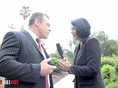 Sexy news reporter wanted to get fucked 😏
