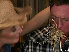 Dude rimming cowgirl mistress