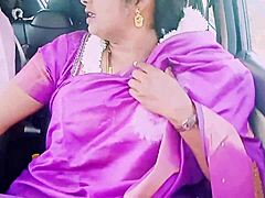 Indian Car Sex Housewife Dirty Talks Driver