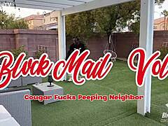 while working from home lovelylanalee caught her neighbors husband mrblvckrose being a peeping pervert in her back yard a husband garden assfucking