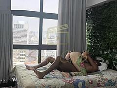 Tattooed Blonde Nympho Fucked by Huge Black Cock