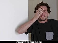 Hot Russian stepmom Crystal Rush soothes her stepson's huge erection