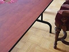 stomping cum out of cock