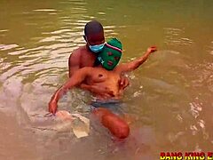 Intense fucking session almost caught on village road with cum in mouth and facial