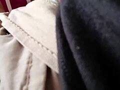 Latina gives blowjob in dorm bedroom