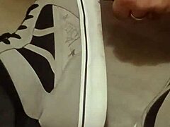 friend has fun trashing my sneakers