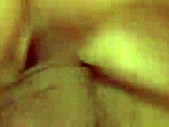 suburb girl with pigtails gets led inside and doggy fucked on red couch with blowjob and cumshot!