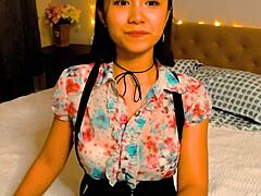 This Little Asian Girl In Cosplay Masturbates On Webcam