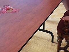 stomping cum out of cock