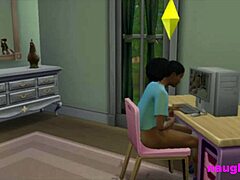 Girl catches her futa roommate masturbating and gets punished with assfucking