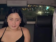 Blonde Lover Fucks Driver and Takes Cum Inside at Outdoor Party