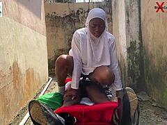 africa santa gets caught with his naive neighbor's daughter in the backyard.