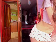 show de sweety rinushka en gros plan devant la camera with teen 18+ solo toys.