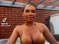 Sexy tiktok girls perform intense actions in their videos, showcasing fitness and dance moves